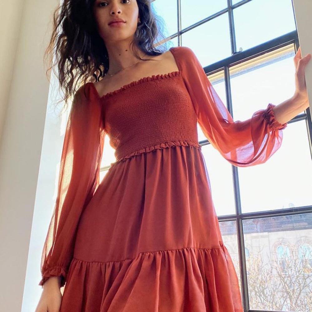 Aritzia Tempest mini dress Carmine red